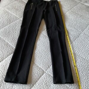 Vince Camuto Slim Leg Pants Women Small Black Excellent Zipper Pocket Stretch